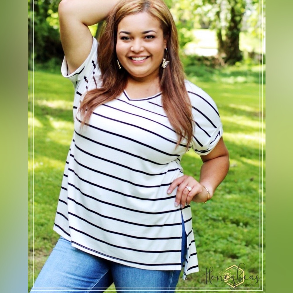 White with Black Stripes Shirt